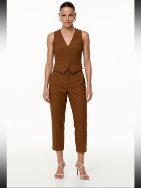 Babaton Conan Pull on Pants, Gold Mustard Yellow cropped Size 4 Office casual